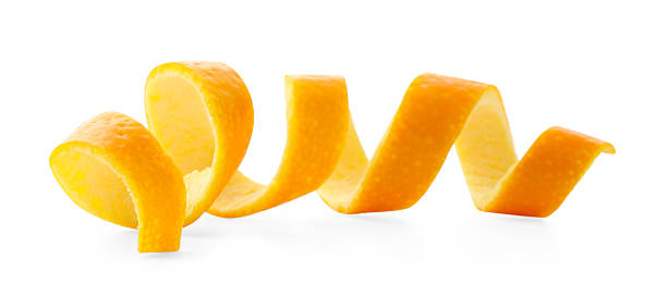 istock Twirl of orange peel isolated on white 2248174490