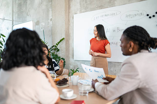 istock Confident Asian Professional Leading Strategic Discussion In Naturally Lit Modern Office Space 2248183705