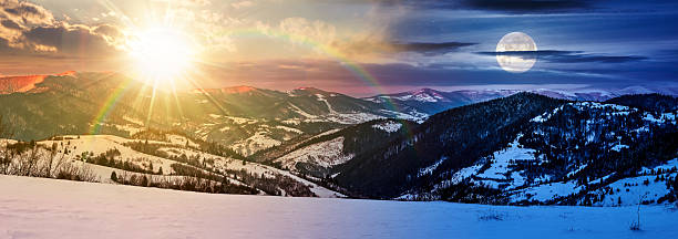 istock panorama of mountain ridge in winter 2248184090