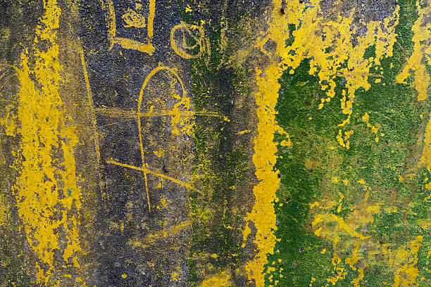 yellow blue graffiti abstract background patterns urban city concrete wall