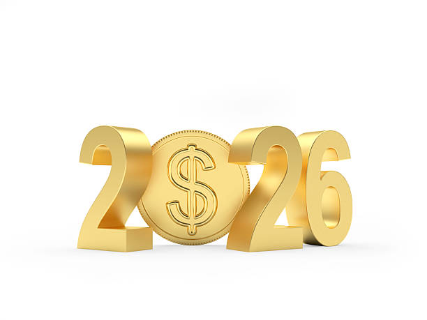 istock Number 2026 with a gold dollar coin. 2248197355