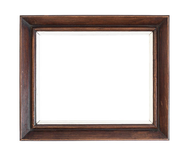 istock Blank wooden frame, isolated on white background. Artwork mock-up 2248197556