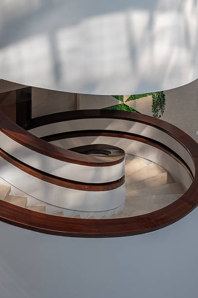 istock Indoor spiral handrail staircase 2248198106