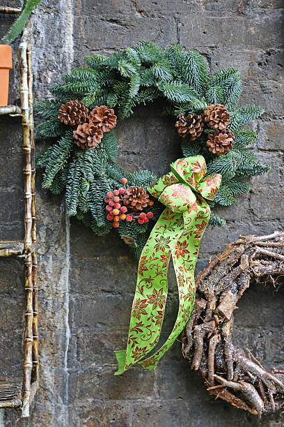 istock Green Christmas Wreath 2248198394