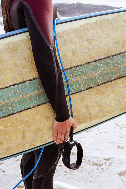 istock Close-Up of Surfer's Hand Holding Board 2248198397
