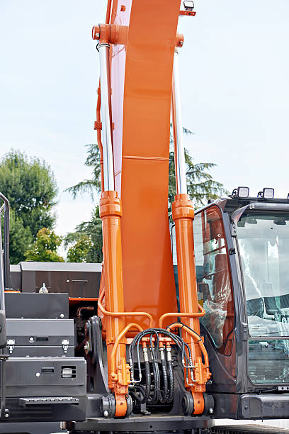 istock Hydraulic cylinders industrial excavator bucket 2248199716
