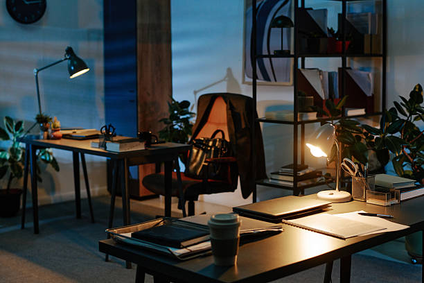 istock Unidentified Stealing from Office Desk during Nighttime Burglary 2248210285