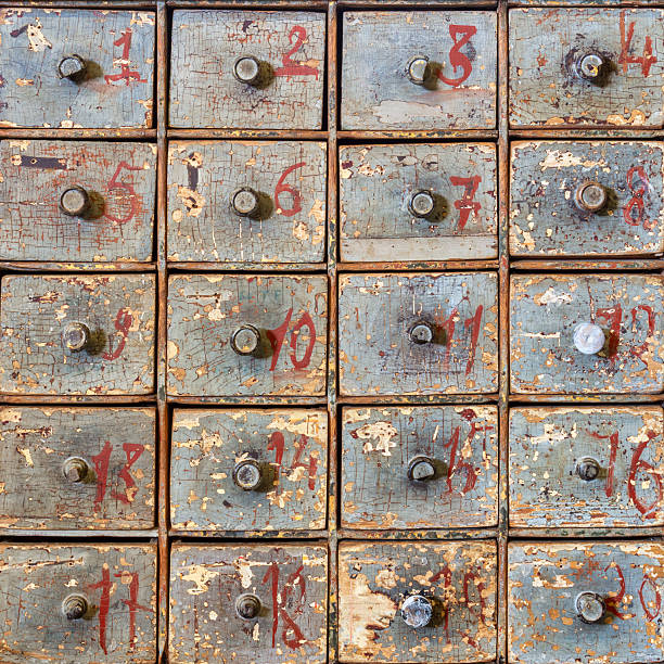 istock Weathered antique wooden cabinet 2248214138