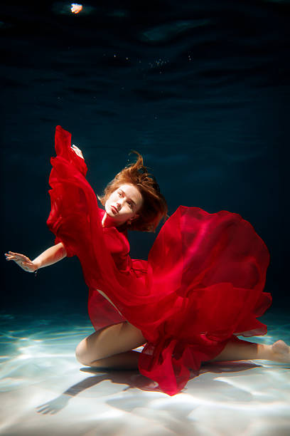 istock Peaceful aquatic scene with floating hair and soft glow 2248214779