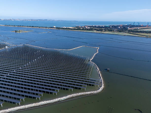 istock Aerial View of Solar Panels at a Large Scale Solar Farm 2248216921