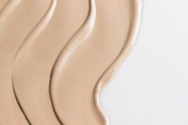 istock Beige tonal textured makeup smear on white background. 2248218036