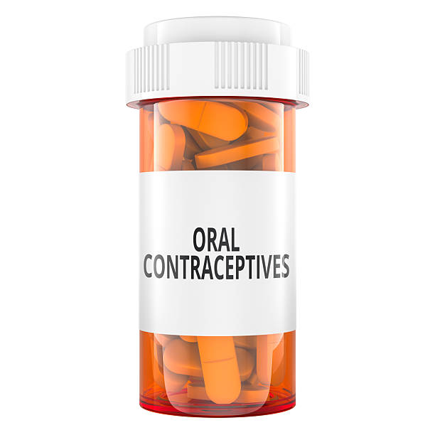 istock Oral Contraceptive pills in prescription bottle. 3D rendering 2248225314