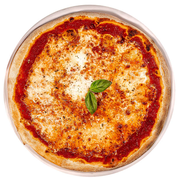 istock Margherita pizza mozzarella cheese tomato sauce basil International pizza day 2248228106