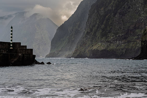 View from the town of Seixal along the northern coast of the island of Madeira, Portugal