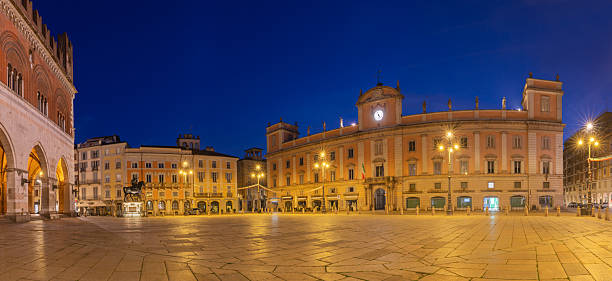 istock Piacenza - The square Piazza Cavalli at dusk 2248228993