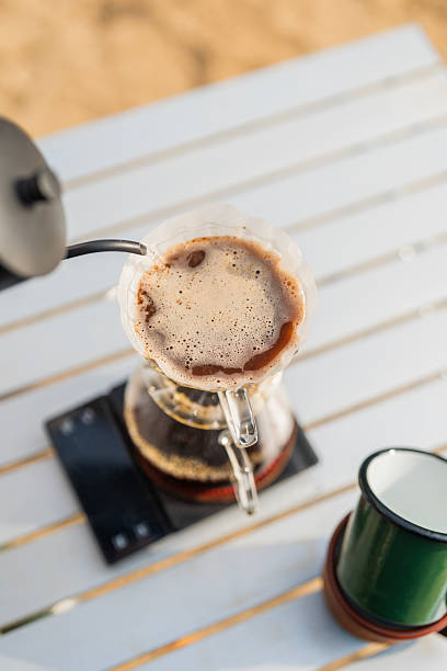 istock Brewing coffee by the lake in nature 2248232635