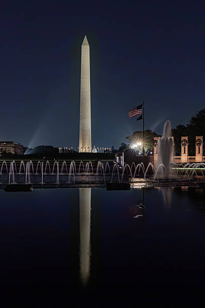 istock Washington Monument reflected in water at night 2248239354