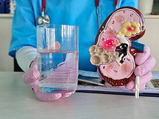 istock Medical professional explains kidney function with anatomical model and water demonstration at a health 2248246766
