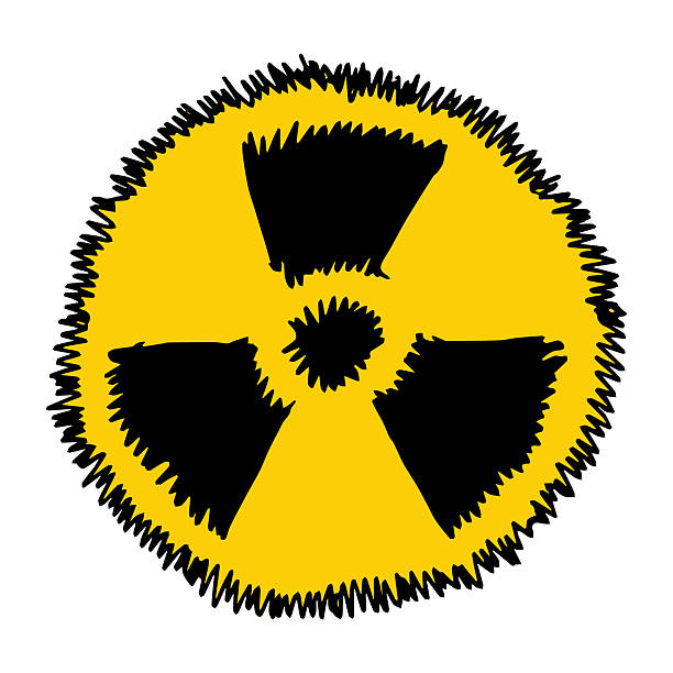 istock Hand drawn radiation sign Nuclear radiation hazard symbol Radioactive danger warning sign 2248248320