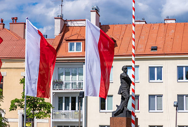 Rzeszow, Poland - May 1, 2025: A picture of the Monument to Colonel Leopold Lis-Kula in Rzeszow.