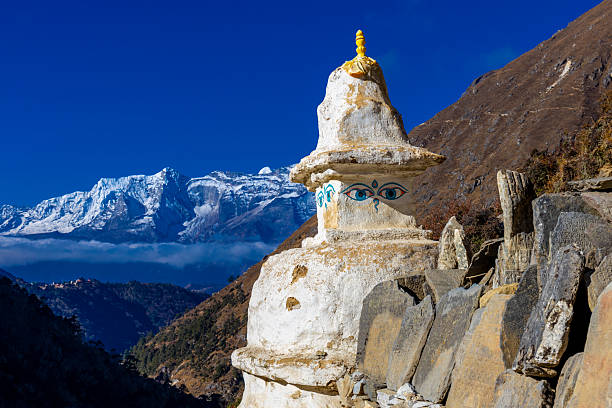 Beautiful building on the way to Everest base camp in Nepal.