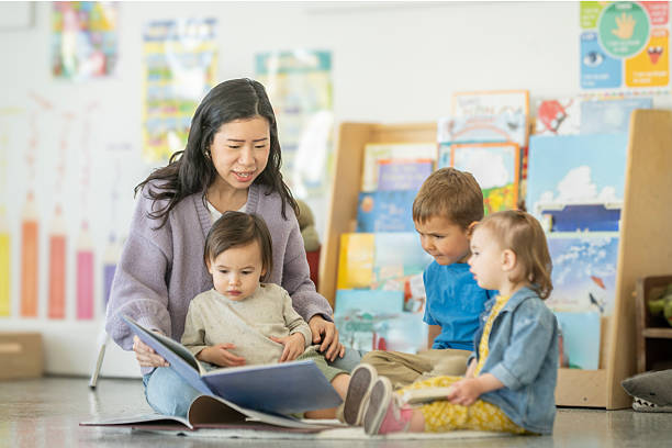 istock Mother Reading With Her Children In A Bright Classroom Library During Story Time 2248253166