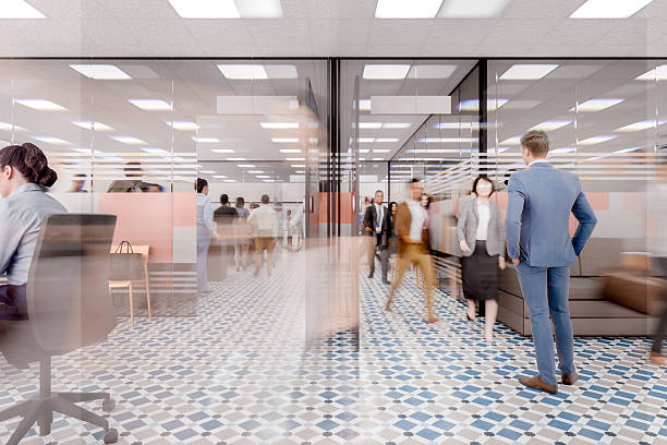 istock Modern office space with business people 2248253440
