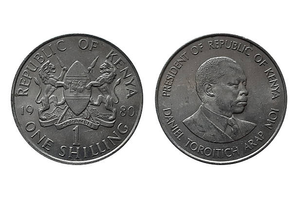 istock Kenya 1 Shilling Coin 1980 – Obverse and Reverse on White Background 2248258376