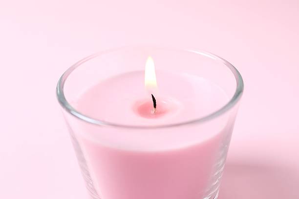 istock Handmade scented candle in a glass. Soy wax candle 2248267666