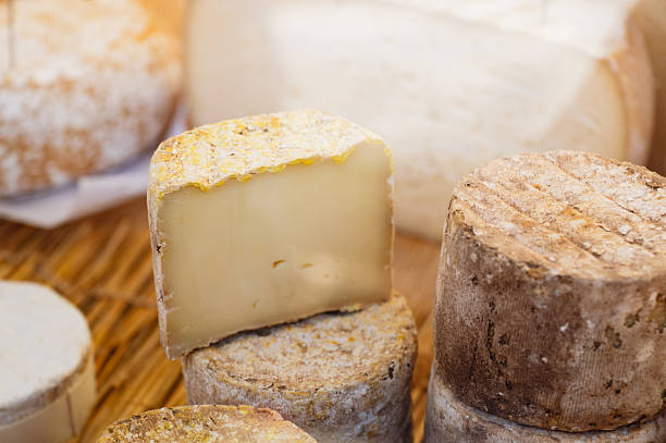 Cheese for sale in a farmer's market in France