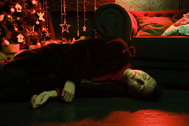 istock Relaxing evening featuring Christmas decor and nostalgic warmth 2248270874
