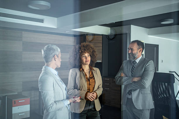 istock Business colleagues collaborating during an informal office meeting 2248279163