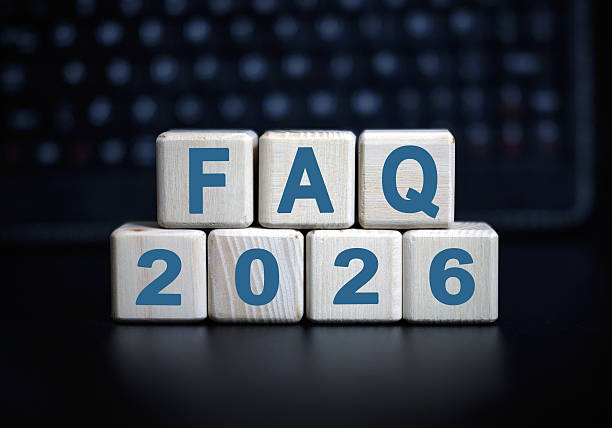 istock 2026 concept - FAQ on Wooden cubes 2248285848