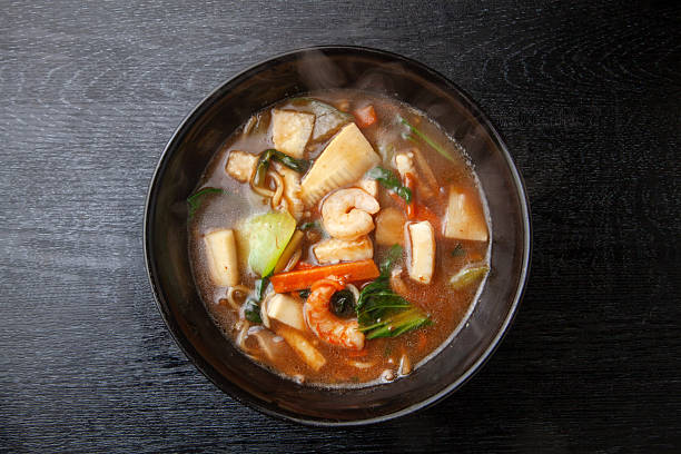 istock Ramen with a thick sauce mixed with seafood 2248287707