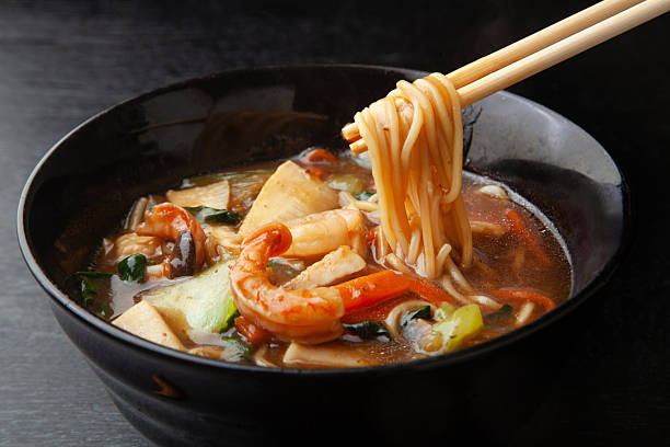 istock Ramen with a thick sauce mixed with seafood 2248287710