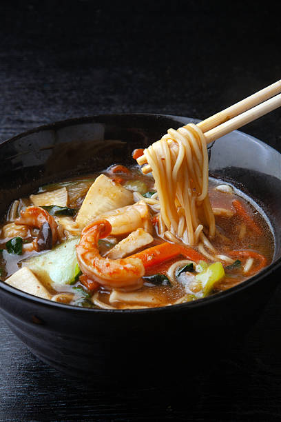 istock Ramen with a thick sauce mixed with seafood 2248287715