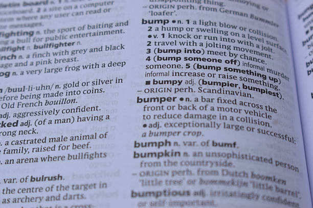 istock English Dictionary Page Close Up With The Word Meaning Of -bumpy 2248300200