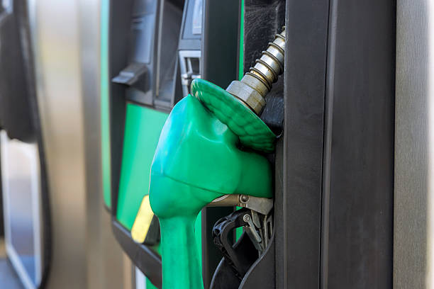 istock Fueling station with green gas pump ready for refueling vehicles 2248302407
