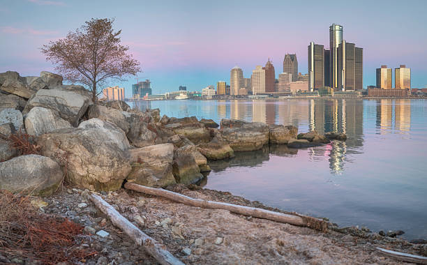 istock Detroit, Michigan - Autumn Skyline at Dawn 2248303054