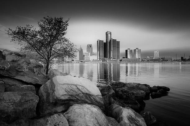 istock Detroit, Michigan - Autumn Skyline at Dawn 2248303055