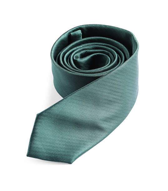istock One rolled green necktie isolated on white 2248307117