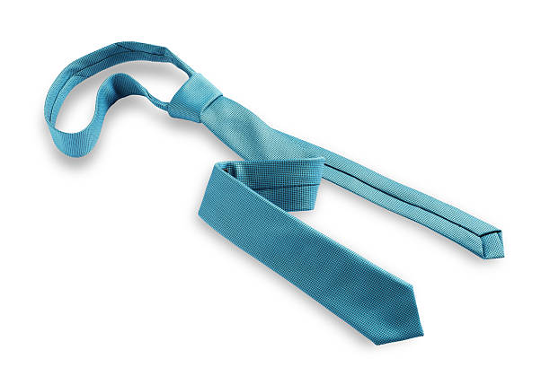 istock One light blue necktie isolated on white, above view 2248307184