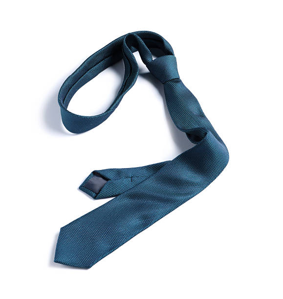 istock One blue necktie isolated on white, above view 2248307204
