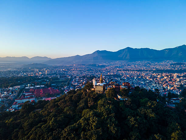 istock The aerial view shows the Swayamabhunath stupa. 2248307617