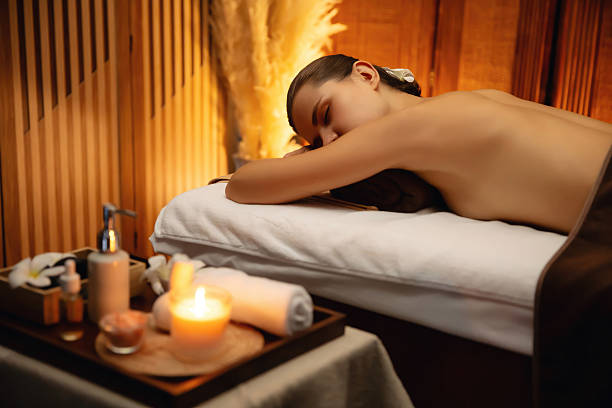 istock Aromatherapy massage ambiance or spa salon composition setup. Quiescent 2248307947