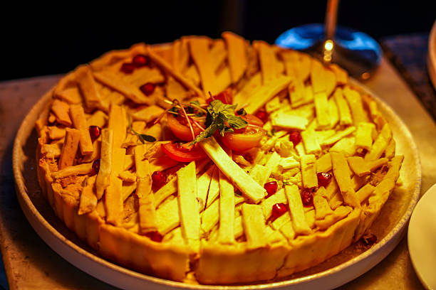 istock Closeup view of food layout on table 2248308029