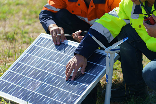 istock Close-up of technician's hands installing solar panels 2248312257