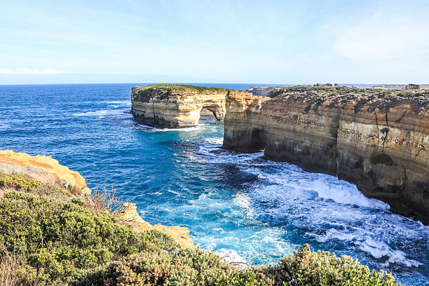 The famous London Bridge Arch, Great Ocean Road, Victoria, Australia. Nikon D810. Converted from RAW. London Arch Rock Formation.