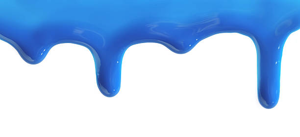 istock Blue nail polish flowing on white background 2248317735