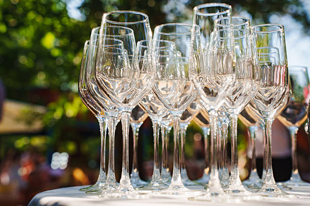 istock Elegant stacked glasses ready for a gathering 2248322364